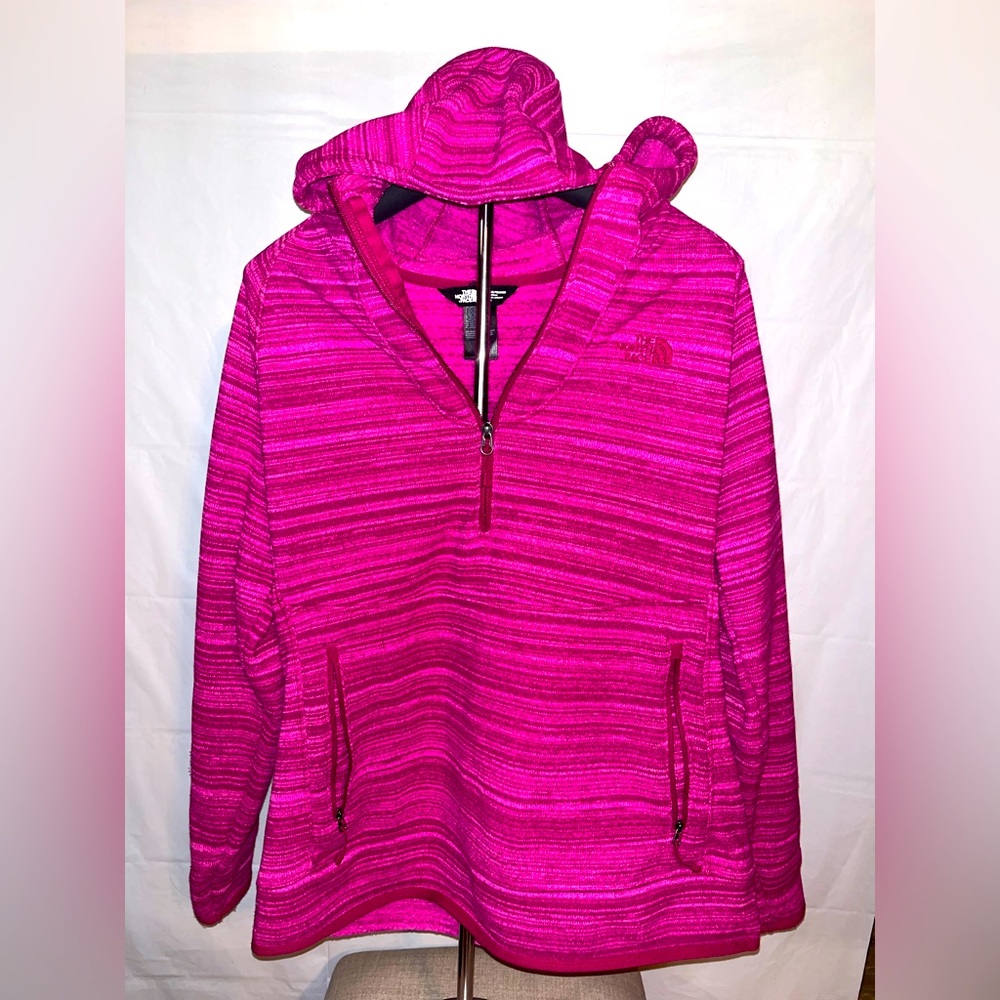 The North Face Pink Striped Hoodie